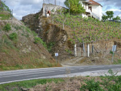 
The partly-built Regua to Lamego branch, cutting on Lamego road just outside Regua, April 2012